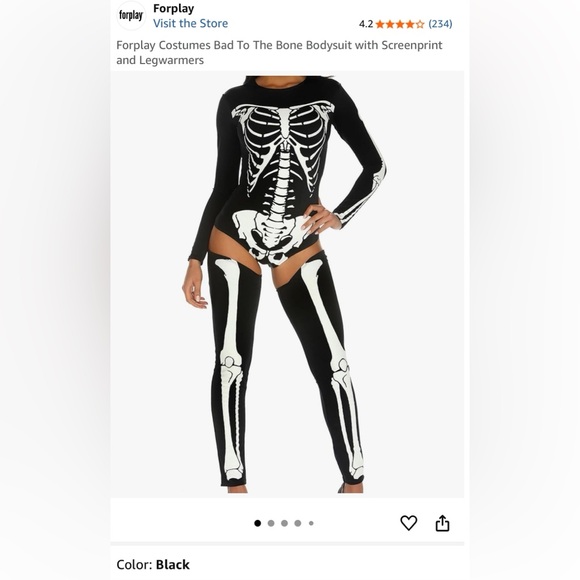 Skeleton Print Bodysuit and Leggings Set - Picture 1 of 3